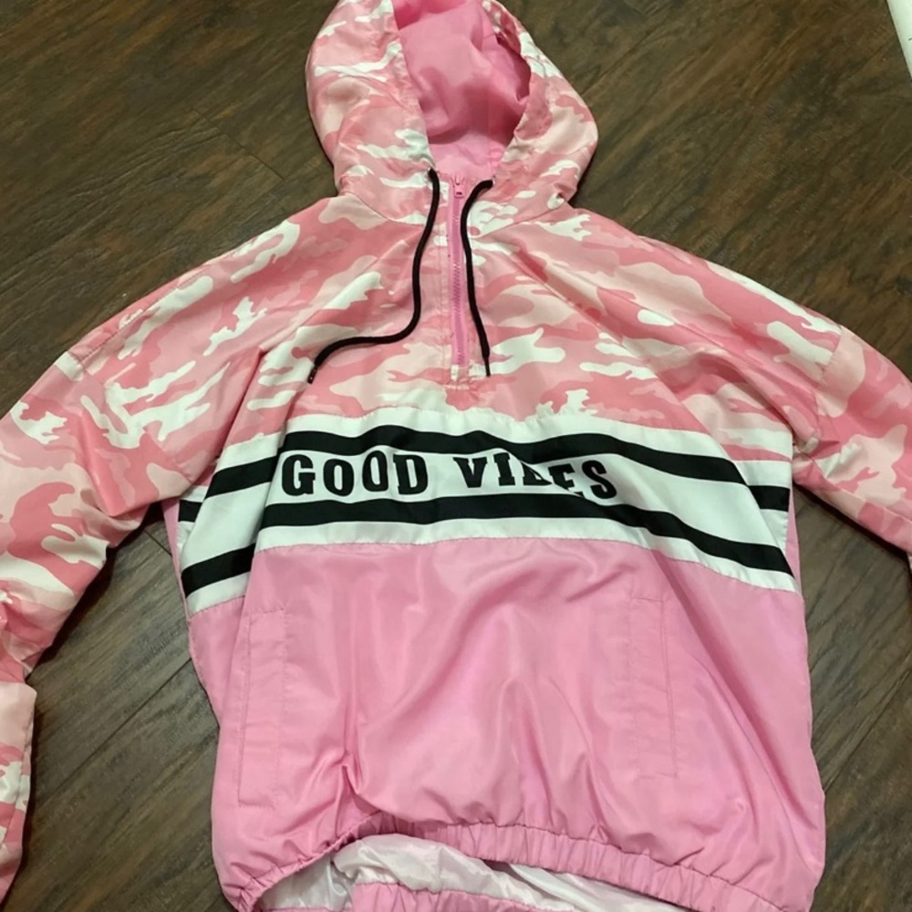 Pink Camo Windbreaker